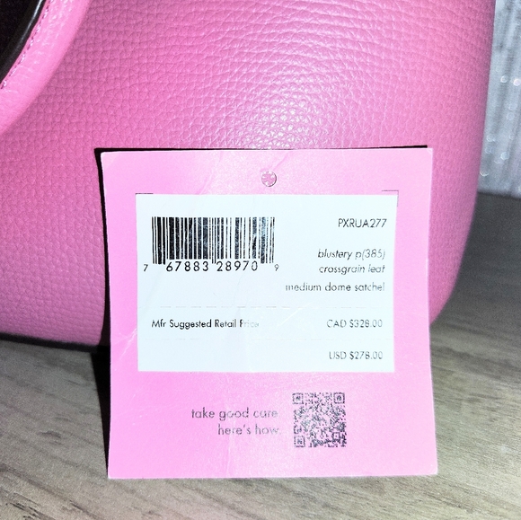 Kate Spade Pink Medium Dome Satchel & Crossbody Strap + Dust Bag - Picture 4 of 12